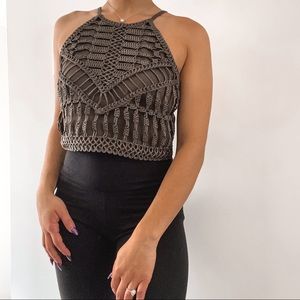 Olive green tank top